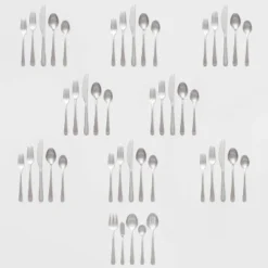 45pc Harrington Flatware Set Silver - Threshold™ -Threshold Living Deals GUEST 014afb64 117b 4392 b63f f9512793ab79