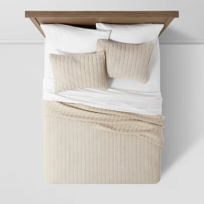 Herringbone Flannel Quilt Beige - Threshold 2 Herringbone Flannel Quilt Beige - Threshold - Image 2