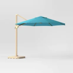 11'x11' Offset Patio Umbrella - Light Wood Pole - Threshold™ -Threshold Living Deals GUEST 081b8e95 cf68 4752 adda 7a85d0a3bba3