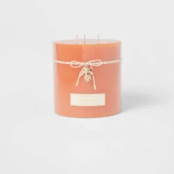 Ribbed Pillar Pumpkin Spice Candle - Threshold™ -Threshold Living Deals GUEST 0d63d7f3 068b 4568 b0aa dd0d0ee144a9