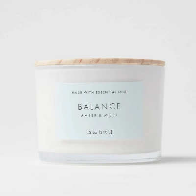 Wood Lidded Glass Wellness Balance Candle - Threshold™ 3 Wood Lidded Glass Wellness Balance Candle - Threshold™ - Image 3
