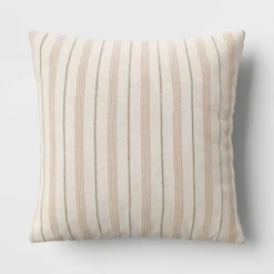 Cotton Flax Woven Striped Square Throw Pillow - Threshold™ 8 Cotton Flax Woven Striped Square Throw Pillow - Threshold™ -Threshold Living Deals GUEST 198ca62a 31c1 4b5d b1dc 9f59aefb0017
