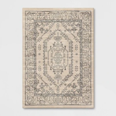 Plush Persian Style Area Rug Cream - Threshold™ 5 Plush Persian Style Area Rug Cream - Threshold™ - Image 5