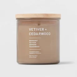 Glass Jar Vetiver And Cedarwood Candle Brown - Threshold™ -Threshold Living Deals GUEST 2be66217 9673 4f71 89d7 981533e54650