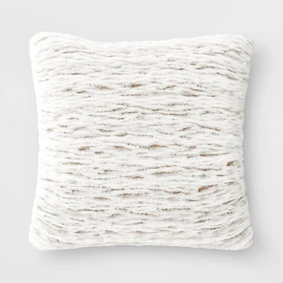 Tipped Snow Leopard Faux Fur Square Throw Pillow - Threshold™ 5 Tipped Snow Leopard Faux Fur Square Throw Pillow - Threshold™ - Image 5