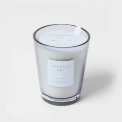 Colored Vase Glass With Dustcover Rainwater Lily Candle Gray - Threshold™ -Threshold Living Deals GUEST 2e50a42e 63db 4b02 b057 d911289b4b14