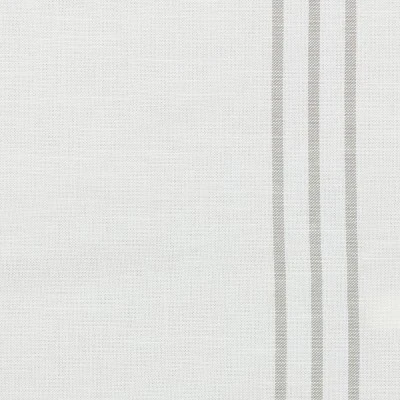 2pk 42"x36" Light Filtering Stripe Border Curtain Tiers Cream/Gray - Threshold™ 3 2pk 42"x36" Light Filtering Stripe Border Curtain Tiers Cream/Gray - Threshold™ - Image 3