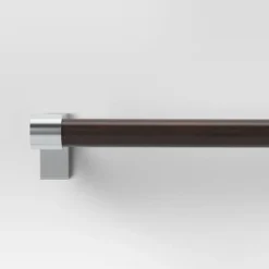 Dark Faux Wood Curtain Rod Nickel - Threshold™ -Threshold Living Deals GUEST 3f1572b1 fc3d 4ce8 8600 dec628aa2d09