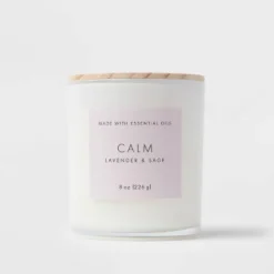Wood Lidded Glass Wellness Calm Candle - Threshold™ 7 Wood Lidded Glass Wellness Calm Candle - Threshold™ -Threshold Living Deals GUEST 518451c6 213f 4303 ad48 fec583907229