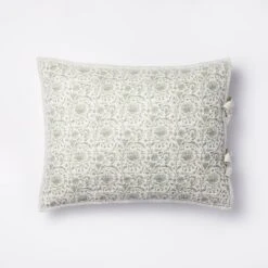 Decorative Border Cotton Slub Print Quilt Sham Light Teal Green – Threshold™ Designed With Studio McGee -Threshold Living Deals GUEST 56147f68 c5fe 41b3 a268 b59881d5cb20