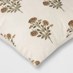 Block Print Floral Square Throw Pillow - Threshold™ -Threshold Living Deals GUEST 57e91232 2ec8 444c 891d 5a29c5eb3bd7