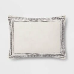 5pc Woven Diamond Stripe Comforter Set Cream/Black - Threshold™ -Threshold Living Deals GUEST 5d349a07 7c2d 4182 a95d 87ac7e7fc926