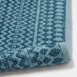 20"x32" Mixed Texture Chenille Bath Rug Teal Blue - Threshold™ -Threshold Living Deals GUEST 5f518d55 c95d 450d 8e28 f9ed439cc95f
