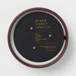 15oz Ceramic Jar 3-Wick Black Honey Vanilla Candle Plum Purple - Threshold™ -Threshold Living Deals GUEST 628598e2 25c1 4401 a53c 5b759f517136