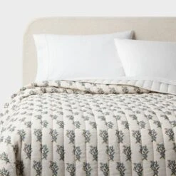 Voile Woodblock Printed Quilt Ivory - Threshold™ -Threshold Living Deals GUEST 6c09ead2 dfb1 46be bf31 3922aa8b5dff