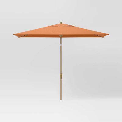 10'x6' Rectangular Market Patio Umbrella - Light Wood Pole - Threshold™ 7 10'x6' Rectangular Market Patio Umbrella - Light Wood Pole - Threshold™ - Image 7