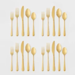 20pc Harrington Flatware Set Gold - Threshold™ -Threshold Living Deals GUEST 83f8ea2e 2885 4bf8 9e92 e1aa54e1e88c