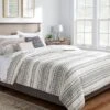 5pc Woven Diamond Stripe Comforter Set Cream/Black - Threshold™