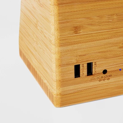 Functional Desk Storage Wireless Charger Medium Brown - Threshold™ 2 Functional Desk Storage Wireless Charger Medium Brown - Threshold™ - Image 2