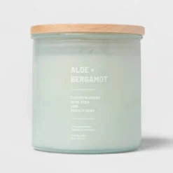 Glass Jar Aloe And Bergamot Candle Green - Threshold™ -Threshold Living Deals GUEST 9e0c4894 3c8b 4edb 8151 c9146810ec29