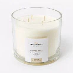 Clear Glass Masala Rose Candle White - Threshold™ Designed With Studio McGee -Threshold Living Deals GUEST a428fcef ae40 495d b3e2 43ba30c44f06