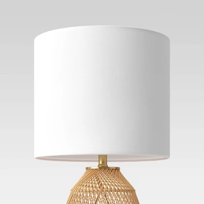 Rattan Diagonal Weave Table Lamp Tan - Opalhouse™ 3 Rattan Diagonal Weave Table Lamp Tan - Opalhouse™ - Image 3