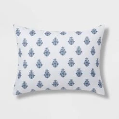 5pc Block Print With Border Comforter Bedding Set White/Blue - Threshold™ 10 5pc Block Print With Border Comforter Bedding Set White/Blue - Threshold™ -Threshold Living Deals GUEST b03a15d2 8e0b 42ad bda7 eeee200581c9