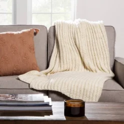 Chunky Knit Reversible Throw Blanket - Threshold™ -Threshold Living Deals GUEST b04cf30c e385 47a6 b25b 6cea8b96bae5