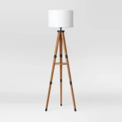 Tripod Floor Lamp With Shelf Brown Wood - Threshold™ -Threshold Living Deals GUEST b1b8ca20 55ea 4c4e bc34 1f4ca7a73cd2