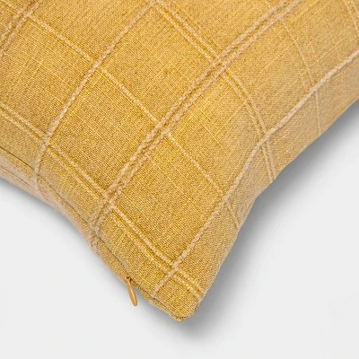 Woven Washed Windowpane Throw Pillow - Threshold™ 3 Woven Washed Windowpane Throw Pillow - Threshold™ - Image 3