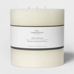 Pillar Candle Soft Cotton White - Threshold™ -Threshold Living Deals GUEST ba85ccc0 51d2 49b1 b7fa 9591207f9ad8