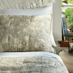 Standard Floral Print Trad Cotton Voile Lofty Quilt Sham Green - Threshold™ 7 Standard Floral Print Trad Cotton Voile Lofty Quilt Sham Green - Threshold™ -Threshold Living Deals GUEST bf71adc4 05df 450f bbec e4fe8094f052