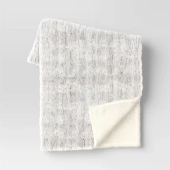 Tipped Snow Leopard Faux Fur Reversible Throw Blanket - Threshold™ -Threshold Living Deals GUEST c303768f cfca 4ae0 bbca c059d0efc6f0