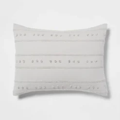 4pc Clipped Stripe Poms Comforter Bedding Set - Threshold™ 9 4pc Clipped Stripe Poms Comforter Bedding Set - Threshold™ -Threshold Living Deals GUEST c513e7a2 e419 413e 9246 e63bf81df859