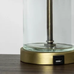Fillable Accent With USB Table Lamp Brass - Threshold™ -Threshold Living Deals GUEST cde816b4 4d22 45b7 aad0 2e1664c1a18c
