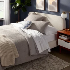 Threshold Living Deals 31 3pc King Traditional Cozy Chenille Comforter And Sham Set Gray - Threshold™