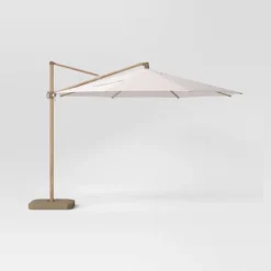 11'x11' Offset Patio Umbrella - Light Wood Pole - Threshold™ -Threshold Living Deals GUEST d7b30535 8f96 400e a9ef c247067c3f11
