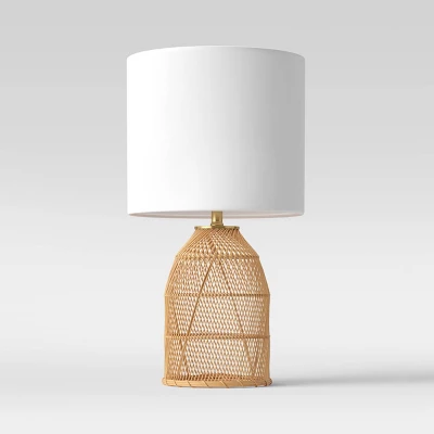 Rattan Diagonal Weave Table Lamp Tan - Opalhouse™ 5 Rattan Diagonal Weave Table Lamp Tan - Opalhouse™ - Image 5