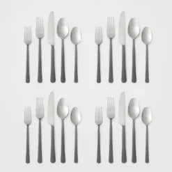 20pc Hubbardston Flatware Set Black - Threshold™ -Threshold Living Deals GUEST dc38d691 3449 481a bf3c c841a47ed14b