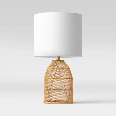 Rattan Diagonal Weave Table Lamp Tan - Opalhouse™ 6 Rattan Diagonal Weave Table Lamp Tan - Opalhouse™ - Image 6