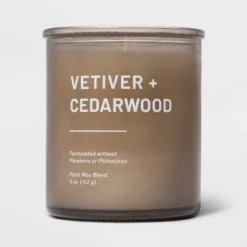 Glass Jar Vetiver And Cedarwood Candle Brown - Threshold™ -Threshold Living Deals GUEST dfa4fefe 0ef4 4373 802b 4787eff784da
