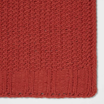 Solid Chenille Knit Throw Blanket - Threshold™ 4 Solid Chenille Knit Throw Blanket - Threshold™ - Image 4