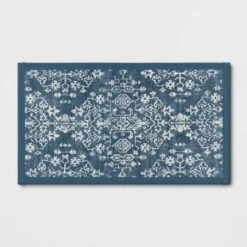 Vintage Print Comfort Rug Blue - Threshold™ -Threshold Living Deals GUEST f437994b 06fa 4df6 84f2 e90cb16dba7b