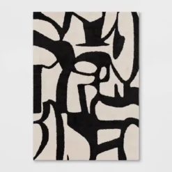 Abstract Inkblot Rug Black/White - Threshold™ -Threshold Living Deals GUEST f515f58c 4fc4 473d 8b9e f1ee81b22a0b