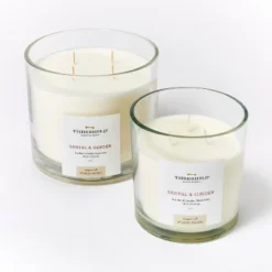 Clear Glass Santal & Ginger Candle White - Threshold™ Designed With Studio McGee -Threshold Living Deals GUEST f8468f42 e11b 4265 be90 0b4528f7c8a3
