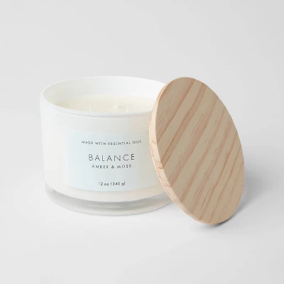 Wood Lidded Glass Wellness Balance Candle - Threshold™ 2 Wood Lidded Glass Wellness Balance Candle - Threshold™ - Image 2