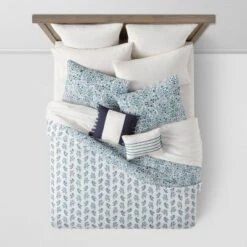 12pc Reversible Paisley Print Comforter & Sheets Set Blue/Dark Teal Blue - Threshold™ -Threshold Living Deals GUEST fe253a34 1700 4fed 8295 3a12639e7b99