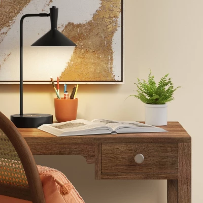 LED Wireless Charging Task Lamp With USB Black (Includes LED Light Bulb) - Threshold™ 1 LED Wireless Charging Task Lamp With USB Black (Includes LED Light Bulb) - Threshold™